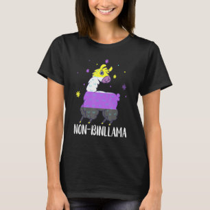 LGBTQ Nonbinair Llama Nonbinaire Vlag LGBT Genderq T-shirt