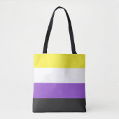 LGBTQ Nonbinary Pride Flag Draagtas (Voorkant)