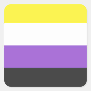 LGBTQ Nonbinary Pride Flag Vierkante Sticker