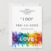 🌈 🐦 LGBTQ Painted With Love wedding Save The Date (Voorkant)