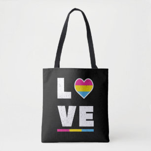 LGBTQ Pansexual Pride Flag Distress Grunge Love Draagtas