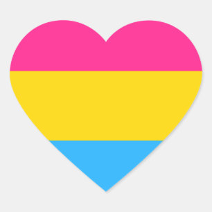 LGBTQ Pansexual Pride Flag Hart Sticker