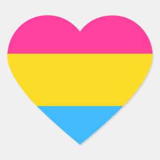 LGBTQ Pansexual Pride Flag Hart Sticker
