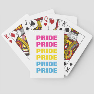 LGBTQ Pansexual Pride Herhaalde tekst Pokerkaarten