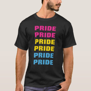 LGBTQ Pansexual Pride  Herhaalde tekst T-shirt
