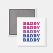 LGBTQ papa Bisexual Pride Dad Vaderdag Magneet (Voorkant / Achterkant)