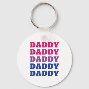 LGBTQ papa Bisexual Pride Dad Vaderdag Sleutelhanger