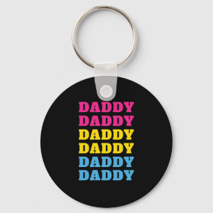 LGBTQ papa Pansexual Pride Dad Vaderdag Sleutelhanger