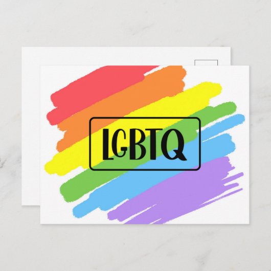 LGBTQ-penseelstreken regenboog Briefkaart (Voorkant / Achterkant)