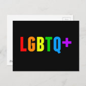 LGBTQ plus regenboogpride zwart Briefkaart (Voorkant / Achterkant)