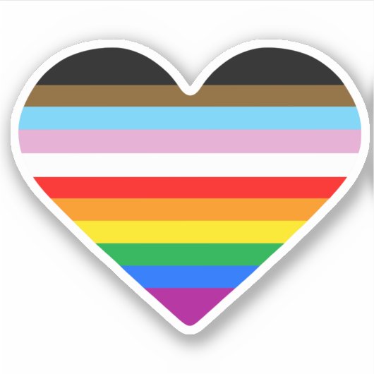LGBTQ POC Heart Sticker (Voorkant)