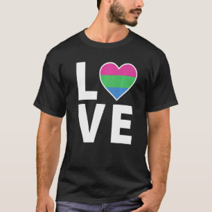 LGBTQ Polyseksueel Vlag Hart LGBTQIA+ Liefde Polys T-shirt
