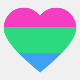 LGBTQ Polysexual Pride vlag Hart Sticker
