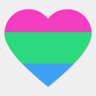LGBTQ Polysexual Pride vlag Hart Sticker