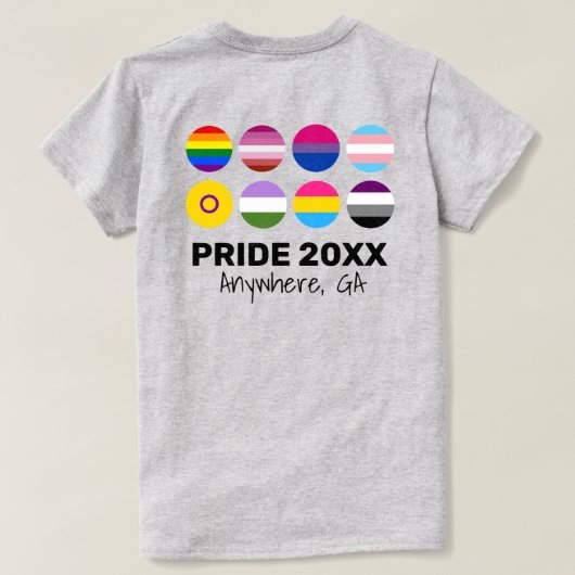 LGBTQ+ Pride (Achterste Afbeelding voor Lichte Kle T-shirt (Design achterkant)