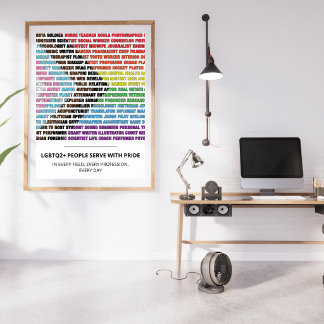 LGBTQ Pride Beroepen Word Cloud Poster