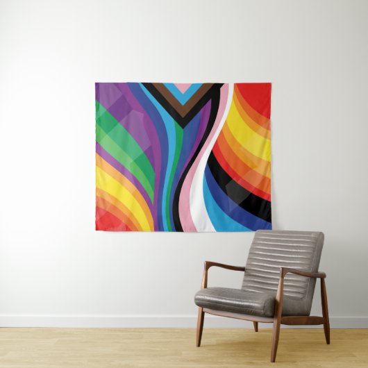 LGBTQ+ Pride Celebration: Speciaal Ontwerp Wandkleed (In Situ (horizontaal))