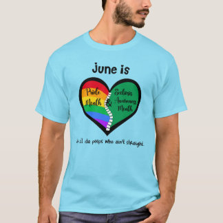LGBTQ+ Pride en Scoliosis T-Shirt is niet recht