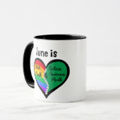 LGBTQ+ Pride et Scoliosis Mug ne sont pas droites (Devant gauche)