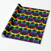 LGBTQ Pride Flag Rainbow kerstster Cadeaupapier (Uitgerold)