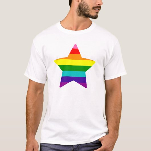 LGBTQ Pride Flag Rainbow kerstster T-shirt (Voorkant)