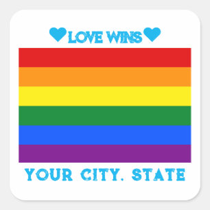 LGBTQ Pride Flag Vierkante Sticker