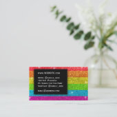LGBTQ Pride Glitter Rainbow make-up Artiest Bling  Visitekaartje (Staand voorkant)