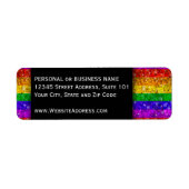 LGBTQ Pride Glitter Rainbow Professional Adres Etiket (Voorkant)