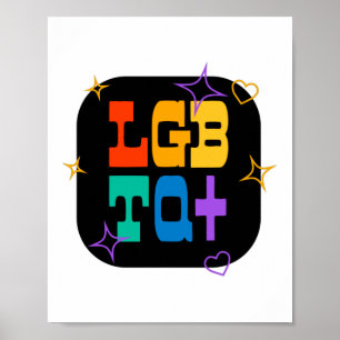 LGBTQ+. PRIDE+LGBT. Regenboog Poster