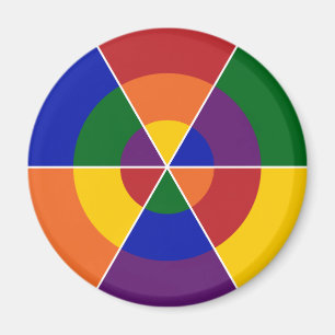 LGBTQ Pride Moderne Geometrische Regenboog Magneet