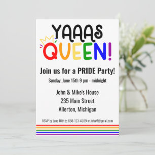LGBTQ PRIDE Mois Fête Invitation