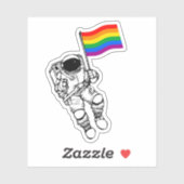 LGBTQ Pride Moonman Sticker (Vel)