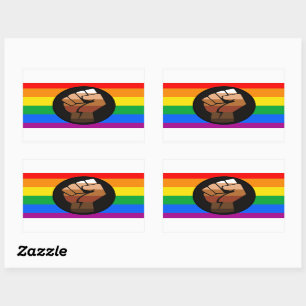 LGBTQ PRIDE (POC Fist Pride) Rechthoekige Sticker
