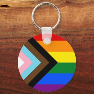 LGBTQ & Pride - Progress Rainbow Flag Sleutelhange Sleutelhanger