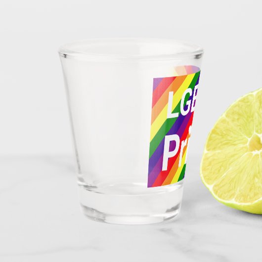 LGBTQ Pride Rainbow 6 Stripe Shot Glas (Links)