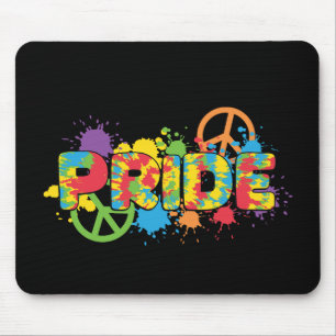 LGBTQ - Pride - Rainbow Colours Paint Splashes Muismat