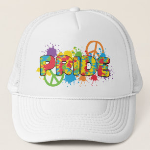 LGBTQ - Pride - Rainbow Colours Paint Splashes Trucker Pet