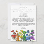 LGBTQ Pride Rainbow  Flower Wedding Kaart (Achterkant)