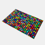 LGBTQ PRIDE RAINBOW HEARTS DOORMAT DEURMAT (Schuin)