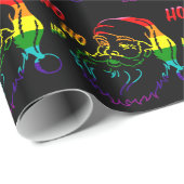 LGBTQ Pride Rainbow Kerstkerstcadeaubon Cadeaupapier (Rol Hoek)