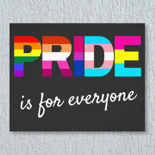 LGBTQ Pride Rainbow Kleuren Typografie Foto Afdruk