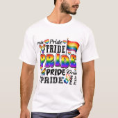 LGBTQ PRIDE RAINBOW LIEFDE EN STEUN T-SHIRT (Voorkant)
