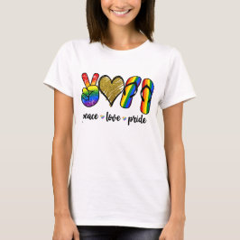 LGBTQ PRIDE RAINBOW LIEFDE EN STEUN T-SHIRT