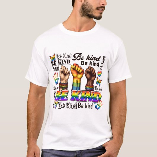 LGBTQ PRIDE RAINBOW LIEFDE EN STEUN T-SHIRT (Voorkant)