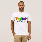LGBTQ PRIDE RAINBOW LIEFDE EN STEUN T-SHIRT (Voorkant volledig)