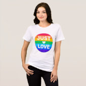 LGBTQ PRIDE RAINBOW LIEFDE EN STEUN Tri-Blend SHIRT (Voorkant volledig)