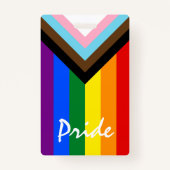 LGBTQ & Pride - Rainbow Progress Flag Badge (Voorkant)