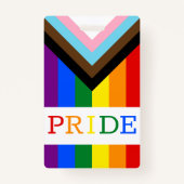 LGBTQ & Pride - Rainbow Progress Flag Badge (Achterkant)