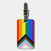 LGBTQ & Pride - Rainbow Progress Flag/Bagagelabel Bagagelabel (Voorkant verticaal)