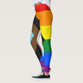 LGBTQ & Pride - Rainbow Progress Flag Leggings (Links)